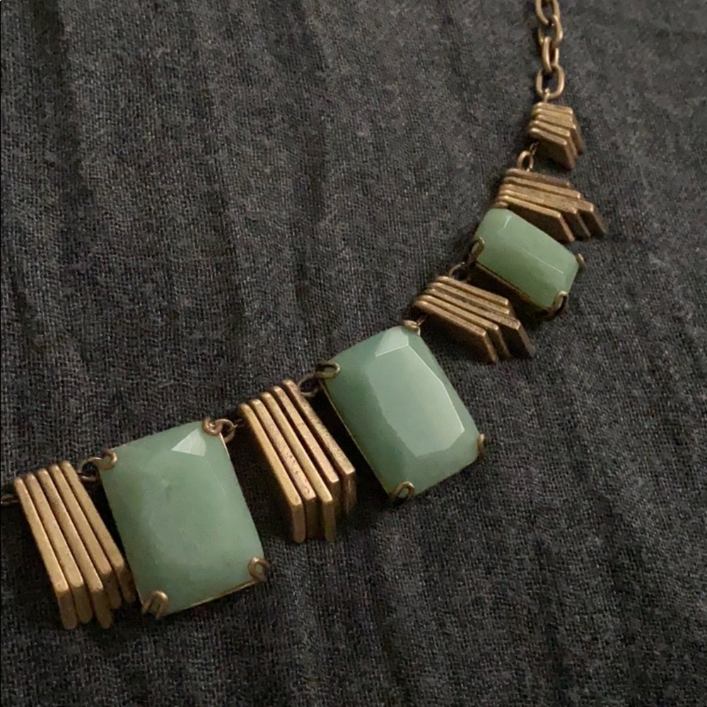Jcrew Statement Mint Green Necklace - image 2
